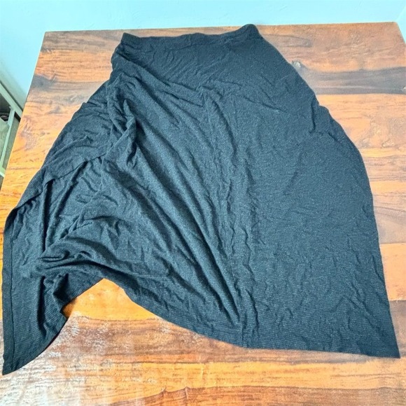 Kozan Women's Asymmetric Midi Skirt Gray Size L - Picture 4 of 6